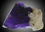 Purple, Cubic Fluorite on Bladed Barite - Illinois #31268-1